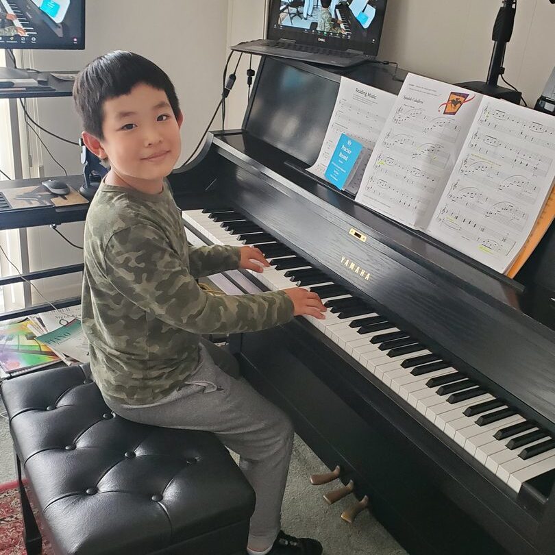 Piano lesson at the Music Lessons Studio of Paul Burd